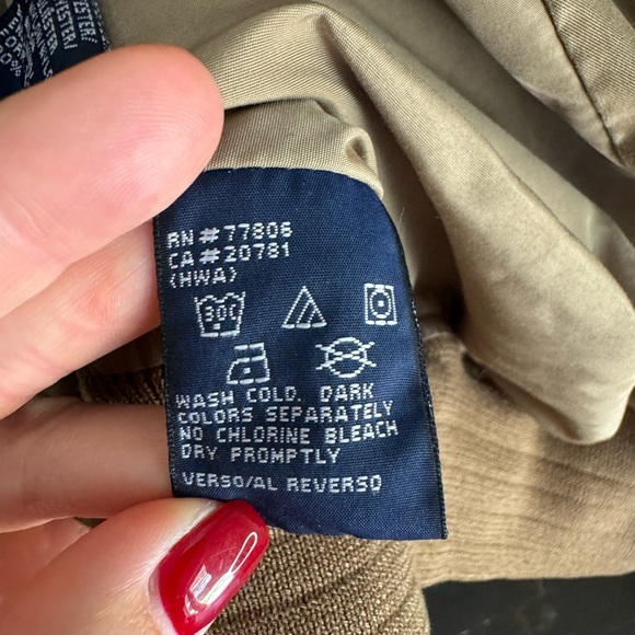 Tommy Hilfiger L Men’s Quilted Brown Camel Bomber Full Zip Jacket - Picture 8 of 15